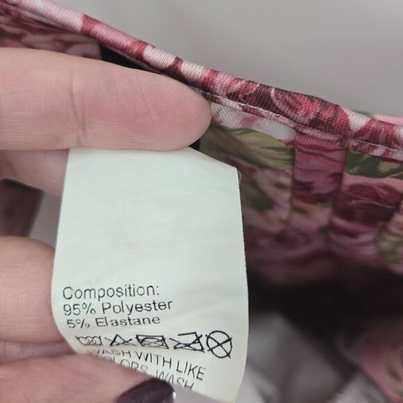 Shein Curve Pink Floral Cottagecore Babydoll Adjustable Straps Mini Nightgown 3x - Picture 10 of 11